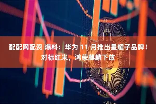 配配网配资 爆料：华为 11 月推出星耀子品牌！对标红米，鸿蒙麒麟下放